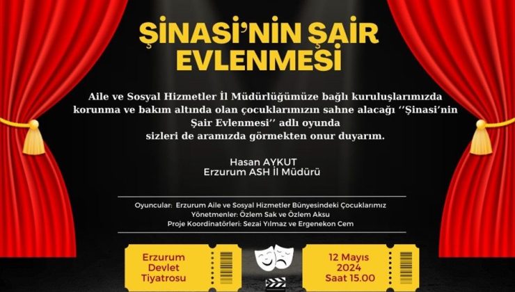Erzurum’da ‘’Sahnede Parlayan Küçük Yıldızlar Projesi’’