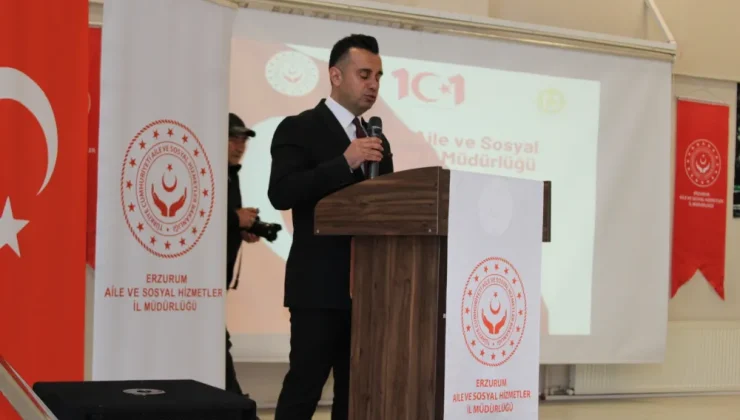 Erzurum Aile ve Sosyal Hizmetlerden bir sosyal hizmette gazetecilere…