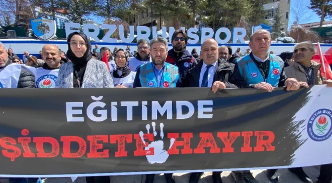 Erzurum da “Şiddete Karşı Tek Yürek”